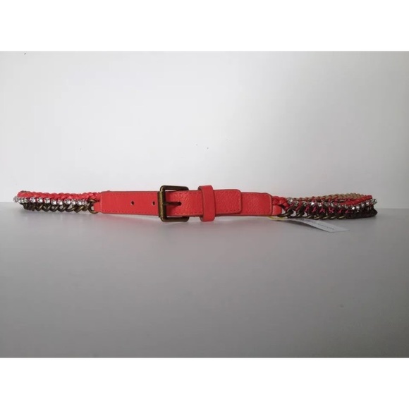 BCBGENERATION WAIST BELT FAUX DIAMOND PINK CORAL - Picture 6 of 7